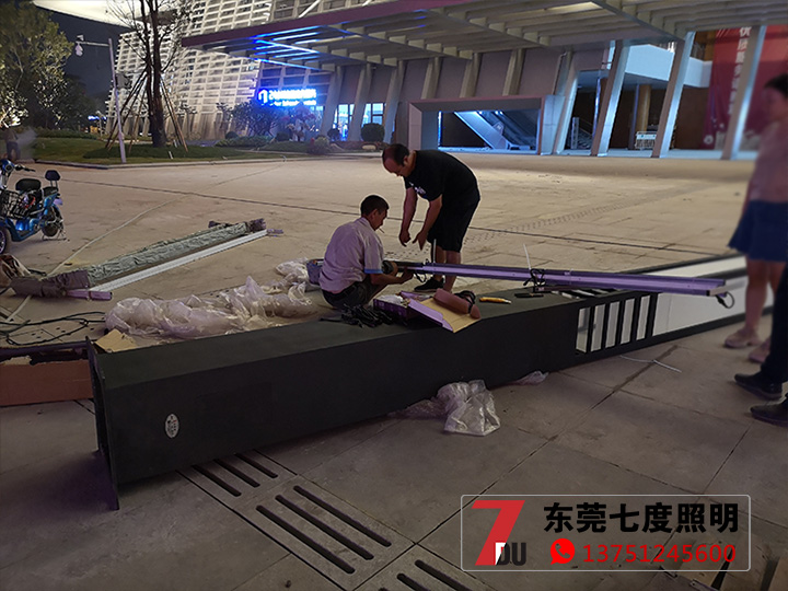 户外广场园林向日葵视频污版下载柱安装现场实拍