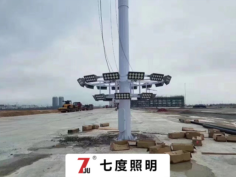 双层圆盘升降式30米22头500WLED向日葵污污视频安装现场
